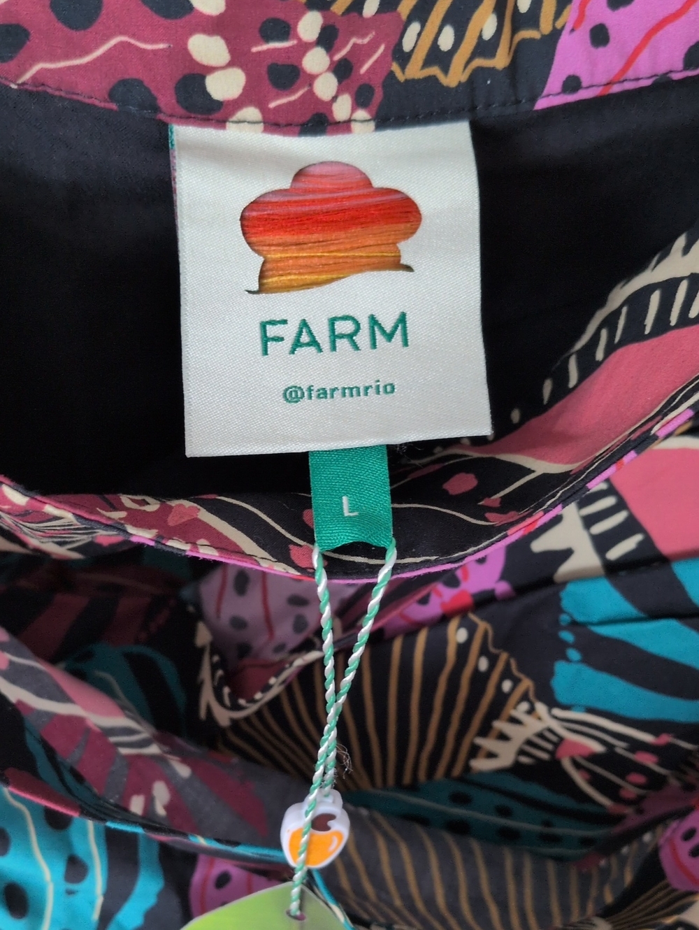 FARM Rio Shell Mix Midi Skirt Multi L - Picture 5 of 7